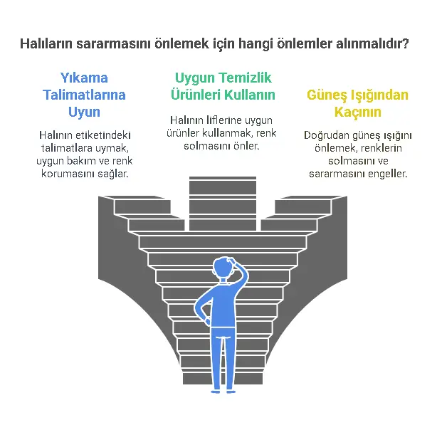 Halıların sararmasını önleme yöntemleri
